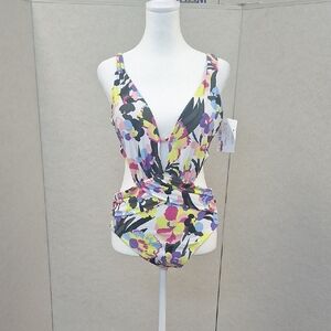 Bar III Floral One Piece Swimsuit - Multicolor